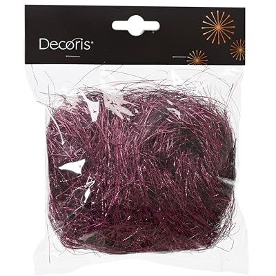 Kaemingk Lametta Cheveux d'ange, lisses, 20 g, en plastique, pour décoration de sapin de Noël, matériau de remplissage fin pour emballage de cadeaux, baie, grenade - Publicité Kaemingk Lametta Cheveux d'ange, lisses, 20 g, en plastique, pour décoration de sapin de Noël, matériau de remplissage fin pour emballage de cadeaux, baie, grenade - Publicité