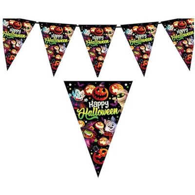 FIESTAS GUIRCA Gallardete de monstres (3 m/20 x 30 cm) Décoration en papier pour fêtes d'Halloween terrifiantes Idéal pour les célébrations de monstres Multicolore - Publicité FIESTAS GUIRCA Gallardete de monstres (3 m/20 x 30 cm) Décoration en papier pour fêtes d'Halloween terrifiantes Idéal pour les célébrations de monstres Multicolore - Publicité