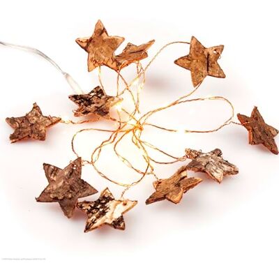Hellum 151060 Guirlande Lumineuse LED avec étoiles en écorce de Bouleau, 20 étoiles en écorce de Bouleau, LED Blanc Chaud avec minuteur, Fonctionne avec Piles (3 Piles AA Non incluses) Décoration de - Publicité Hellum 151060 Guirlande Lumineuse LED avec étoiles en écorce de Bouleau, 20 étoiles en écorce de Bouleau, LED Blanc Chaud avec minuteur, Fonctionne avec Piles (3 Piles AA Non incluses) Décoration de - Publicité