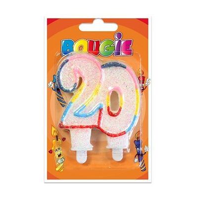 Atosa Bougie Chiffre 20 ans - Publicité Atosa Bougie Chiffre 20 ans - Publicité