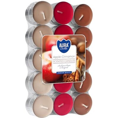 30 bougies chauffe-plat Bougies chauffe-plat Parfum Pomme – Cannelle, Apple – Cinnamon, bispol - Publicité 30 bougies chauffe-plat Bougies chauffe-plat Parfum Pomme – Cannelle, Apple – Cinnamon, bispol - Publicité
