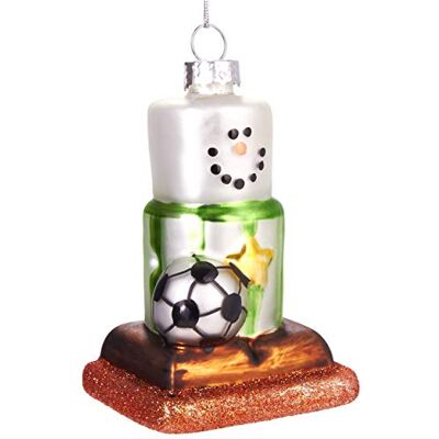 BRUBAKER Suspension pour Sapin de Noël Bonhomme de Neige au Foot Boule en Verre Soufflé Peinte à la Main Drôle & Originale Décoration Arbre de Noël 9 cm - Publicité BRUBAKER Suspension pour Sapin de Noël Bonhomme de Neige au Foot Boule en Verre Soufflé Peinte à la Main Drôle & Originale Décoration Arbre de Noël 9 cm - Publicité