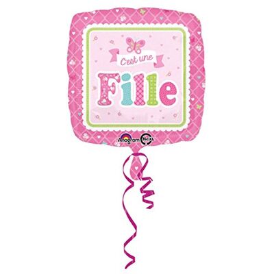 amscan C EST UNE FILLE BALLON STANDARD XL - Publicité amscan C EST UNE FILLE BALLON STANDARD XL - Publicité