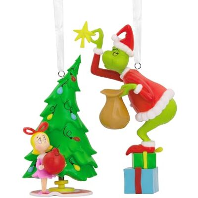 Hallmark Storied Moments, The Grinch & Cindy Lou Ornement, Dr Seuss Décoration de Sapin, Ornement à Suspendre en Résine Ornement de Noël à Suspendre, Cadeaux pour Noël - Publicité Hallmark Storied Moments, The Grinch & Cindy Lou Ornement, Dr Seuss Décoration de Sapin, Ornement à Suspendre en Résine Ornement de Noël à Suspendre, Cadeaux pour Noël - Publicité
