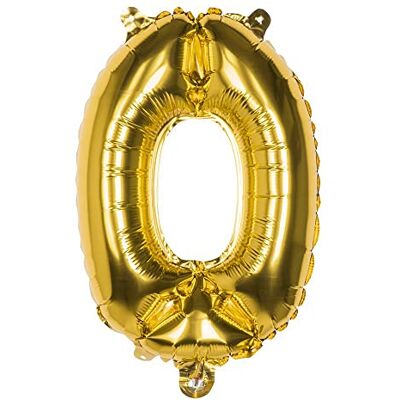 Boland 22000 Ballon en aluminium numéro 0 Doré 36 cm - Publicité Boland 22000 Ballon en aluminium numéro 0 Doré 36 cm - Publicité