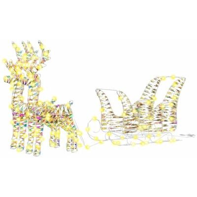 vidaXL Traîneau tiré par Un Renne Blanc Chaud 30 x 12 x 54,5 cm Pet, Salon, Éclairage Moderne, Alimentation USB, Thème Blanc Chaud, Décor pour Les fêtes, Ornement Noël, Traîneau Renne - Publicité vidaXL Traîneau tiré par Un Renne Blanc Chaud 30 x 12 x 54,5 cm Pet, Salon, Éclairage Moderne, Alimentation USB, Thème Blanc Chaud, Décor pour Les fêtes, Ornement Noël, Traîneau Renne - Publicité