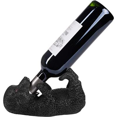 BRUBAKER Porte-Bouteilles de vin Chien assoiffé Labrador Noir Porte-Bouteilles Animaux ivres Porte-Bouteilles drôle Figurine décorative Peinte à la Main Cadeau de vin - Publicité BRUBAKER Porte-Bouteilles de vin Chien assoiffé Labrador Noir Porte-Bouteilles Animaux ivres Porte-Bouteilles drôle Figurine décorative Peinte à la Main Cadeau de vin - Publicité
