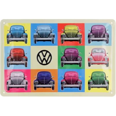 BRISA VW Collection Plaque Rétro en Tôle Volkswagen Idée Cadeau Décoration Vintage en Métal au Design de la Coccinelle (Multicolore) - Publicité BRISA VW Collection Plaque Rétro en Tôle Volkswagen Idée Cadeau Décoration Vintage en Métal au Design de la Coccinelle (Multicolore) - Publicité