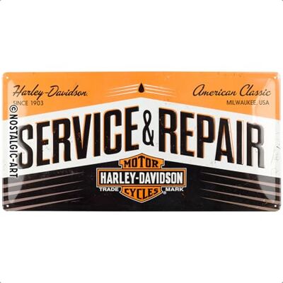 ART Harley Davidson Service & Repair Grand Signe En Relief Métal 500mm X 250mm (na) - Publicité ART Harley Davidson Service & Repair Grand Signe En Relief Métal 500mm X 250mm (na) - Publicité