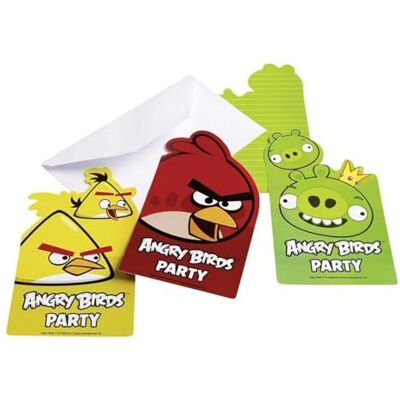 amscan Invitations anniversaire Angry birds (x6) - Publicité amscan Invitations anniversaire Angry birds (x6) - Publicité
