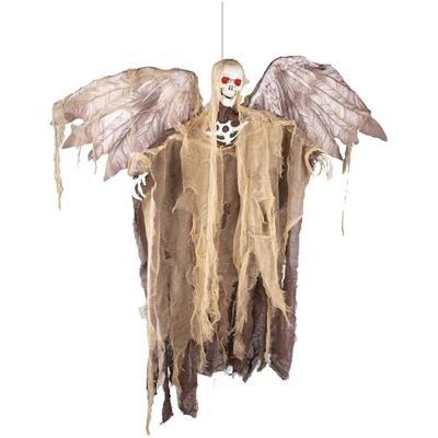 P'tit Clown 23025 Automate Halloween Animatronique Squelette Ange déchu à Suspendre Animatronics Animé, Sonore, Lumineux 130 cm Fonctionne avec 3 Piles AA (Non incluses) - Publicité P'tit Clown 23025 Automate Halloween Animatronique Squelette Ange déchu à Suspendre Animatronics Animé, Sonore, Lumineux 130 cm Fonctionne avec 3 Piles AA (Non incluses) - Publicité