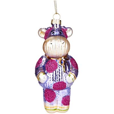BRUBAKER Suspension pour Sapin de Noël Vache Habillée Rose Boule en Verre Soufflé Peinte à la Main Drôle & Originale Décoration Arbre de Noël 12,8 cm - Publicité BRUBAKER Suspension pour Sapin de Noël Vache Habillée Rose Boule en Verre Soufflé Peinte à la Main Drôle & Originale Décoration Arbre de Noël 12,8 cm - Publicité