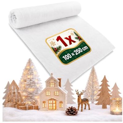 com-four ® Tapis de Neige pour la décoration de Noël, Neige Artificielle tapis Noel - Publicité com-four ® Tapis de Neige pour la décoration de Noël, Neige Artificielle tapis Noel - Publicité