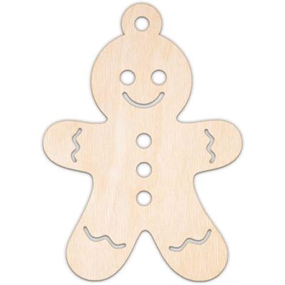 Creative Décoration de Noël Personnalisée en Contreplaqué ou MDF de 3 mm Bonhomme en Pain d'Épice 1 avec Trou Taille 5-100 cm Formes Noel en Bois Découpe Laser pour Découpage, Artisanat - Publicité Creative Décoration de Noël Personnalisée en Contreplaqué ou MDF de 3 mm Bonhomme en Pain d'Épice 1 avec Trou Taille 5-100 cm Formes Noel en Bois Découpe Laser pour Découpage, Artisanat - Publicité