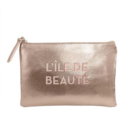 STC Sac pochette metal rose dore corsica - Publicité STC Sac pochette metal rose dore corsica - Publicité