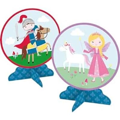 amscan 9909861 Centre de table de fête d'anniversaire pour enfants princesse et chevalier - Publicité amscan 9909861 Centre de table de fête d'anniversaire pour enfants princesse et chevalier - Publicité
