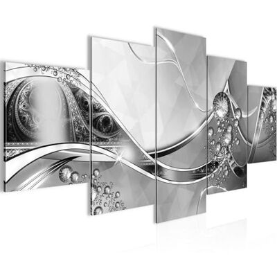 Tableau Abstrait 200 x 100 cm 5 Parties XXL Decoration Murale Dessin Noir Blanc Gris 109151c - Publicité Tableau Abstrait 200 x 100 cm 5 Parties XXL Decoration Murale Dessin Noir Blanc Gris 109151c - Publicité