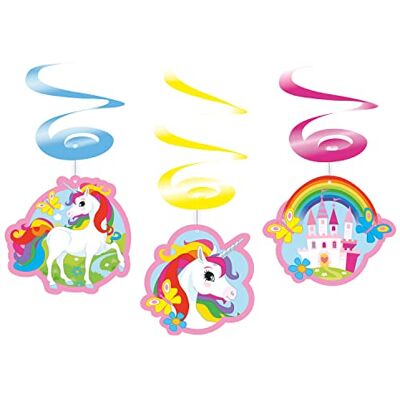 amscan - Décoration Tourbillon Licorne-6 pièces Unicorn Suspendus, 11012050, Multicolore, Taille Unique - Publicité amscan - Décoration Tourbillon Licorne-6 pièces Unicorn Suspendus, 11012050, Multicolore, Taille Unique - Publicité