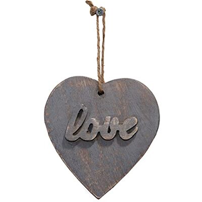 Antikas Figurine en bois, cœur, amour, petit, gris, décoration à suspendre. Publicité Antikas Figurine en bois, cœur, amour, petit, gris, décoration à suspendre. Publicité