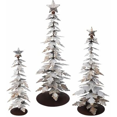 Loberon Laruns Lot de 3 Arbres décoratifs en métal avec Une Patine à l’Ancienne Travail Artisanal, Blanc Vieilli - Publicité Loberon Laruns Lot de 3 Arbres décoratifs en métal avec Une Patine à l’Ancienne Travail Artisanal, Blanc Vieilli - Publicité
