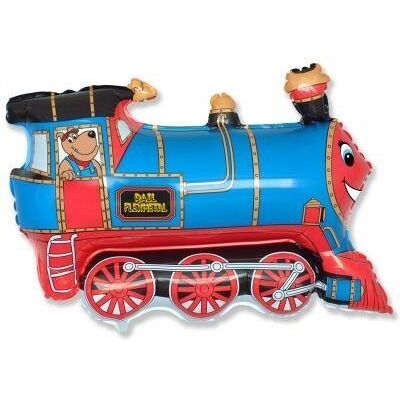 Toyland ® 66 cm (26") Ballon en aluminium en forme de train bleu Décoration de fête pour enfants - Publicité Toyland ® 66 cm (26") Ballon en aluminium en forme de train bleu Décoration de fête pour enfants - Publicité