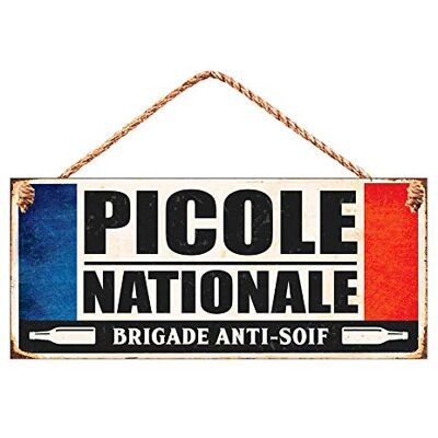 STC Plaque déco métal 30 x 13 cm picole nationale brigade anti-soif - Publicité STC Plaque déco métal 30 x 13 cm picole nationale brigade anti-soif - Publicité