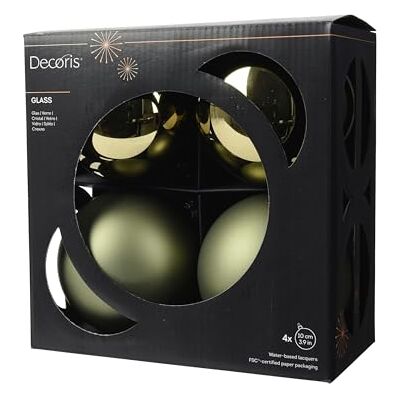 Kaemingk Sfera Vetro D10cm 4pz Mix Rosemary Green Opaco E Lucido - Publicité Kaemingk Sfera Vetro D10cm 4pz Mix Rosemary Green Opaco E Lucido - Publicité