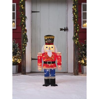 Lights4fun Figurine de Noël Lumineuse Casse-Noisette pour l'extérieur 91 cm - Publicité Lights4fun Figurine de Noël Lumineuse Casse-Noisette pour l'extérieur 91 cm - Publicité
