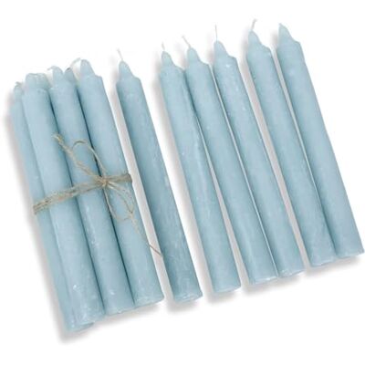 Loberon Bauceau Lot de 12 Bougies Teintées et inodores Finition Rustique, Bleu - Publicité Loberon Bauceau Lot de 12 Bougies Teintées et inodores Finition Rustique, Bleu - Publicité