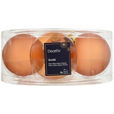 Kaemingk Brandy Lot de 4 boules de Noël en verre 8 cm Mat et brillant transparent Grandes boules de Noël pour Noël Décoration de Noël et décoration de sapin de Noël Brandy transparent - Publicité Kaemingk Brandy Lot de 4 boules de Noël en verre 8 cm Mat et brillant transparent Grandes boules de Noël pour Noël Décoration de Noël et décoration de sapin de Noël Brandy transparent - Publicité
