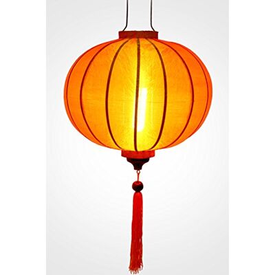 Lampion Asiatique en Soie Orange R Diamètre Ø47cm Lanterne Traditionnelle en Tissu, Bambou et Bois- Fait Main à Hoi an Décoration et Artisanat du Vietnam (R40-O) - Publicité Lampion Asiatique en Soie Orange R Diamètre Ø47cm Lanterne Traditionnelle en Tissu, Bambou et Bois- Fait Main à Hoi an Décoration et Artisanat du Vietnam (R40-O) - Publicité