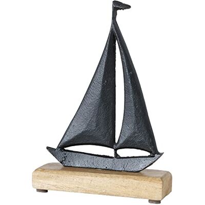 Boltze Bateau Abigail noir naturel en métal H23 cm Bateau de décoration maritime côte maison de plage - Publicité Boltze Bateau Abigail noir naturel en métal H23 cm Bateau de décoration maritime côte maison de plage - Publicité
