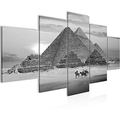 Tableau Egypte Pyramides 200 x 100 cm 5 Parties XXL Decoration Murale Dessin Noir Blanc 601851c - Publicité Tableau Egypte Pyramides 200 x 100 cm 5 Parties XXL Decoration Murale Dessin Noir Blanc 601851c - Publicité