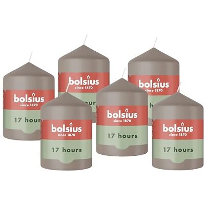 Bolsius Essentials Bougie Pilier Pastel Taupe- 8cm 6 Pièces Bougie Décorative Contient Cire Végétale Naturelle sans Huile de Palme - Publicité Bolsius Essentials Bougie Pilier Pastel Taupe- 8cm 6 Pièces Bougie Décorative Contient Cire Végétale Naturelle sans Huile de Palme - Publicité