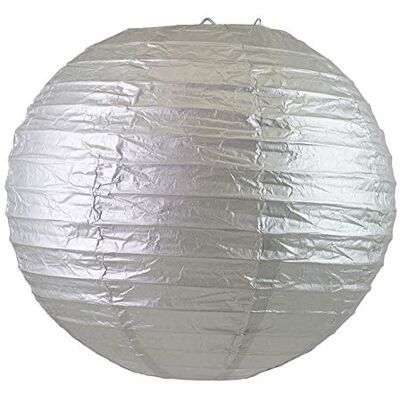 Creativery Lampion en papier 20 cm Lanterne pour mariage, fête, décoration d'intérieur Décoration à suspendre Argent métallisé - Publicité Creativery Lampion en papier 20 cm Lanterne pour mariage, fête, décoration d'intérieur Décoration à suspendre Argent métallisé - Publicité
