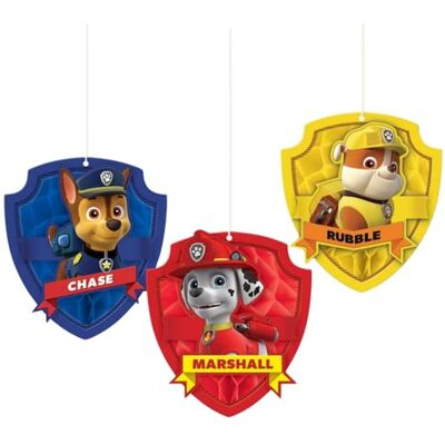 Amscan 3 Ballons en nid d'abeille Paw Patrol - Décoration unisexe - Publicité Amscan 3 Ballons en nid d'abeille Paw Patrol - Décoration unisexe - Publicité