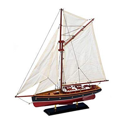 aubaho Modèle Vessel Maquette de voilier Yacht à voiles Bois Coton 57,5cm Pas de kit - Publicité aubaho Modèle Vessel Maquette de voilier Yacht à voiles Bois Coton 57,5cm Pas de kit - Publicité