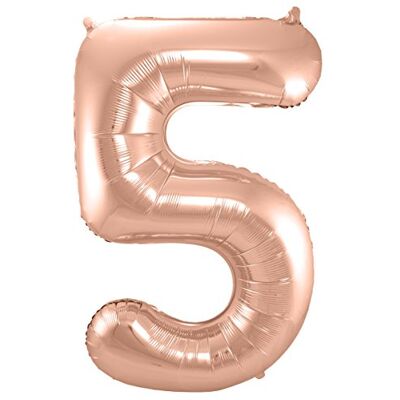 Folat 63135 Ballon Aluminium Numéro Chiffre 5 Rose Doré 86 cm héliumballon pour Date d'anniversaire, Anniversaire, Décoration - Publicité Folat 63135 Ballon Aluminium Numéro Chiffre 5 Rose Doré 86 cm héliumballon pour Date d'anniversaire, Anniversaire, Décoration - Publicité