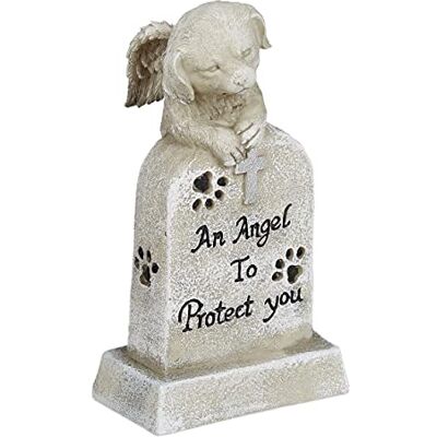 Relaxdays Décoration pour la Tombe de Votre Boule de Poils, avec Croix, Chien ailé et Inscription en Anglais, crème - Publicité Relaxdays Décoration pour la Tombe de Votre Boule de Poils, avec Croix, Chien ailé et Inscription en Anglais, crème - Publicité
