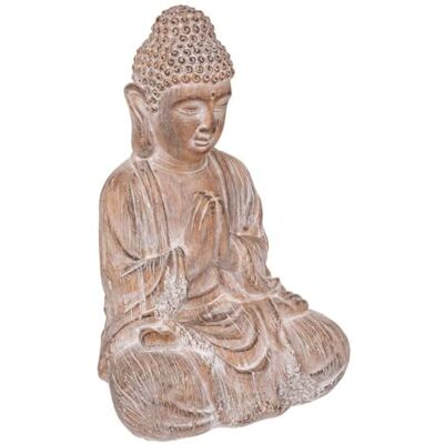 ATMOSPHERA CREATEUR D'INTERIEUR Atmosphera Statuette Bouddha Effet Bois H45 cm - Publicité ATMOSPHERA CREATEUR D'INTERIEUR Atmosphera Statuette Bouddha Effet Bois H45 cm - Publicité