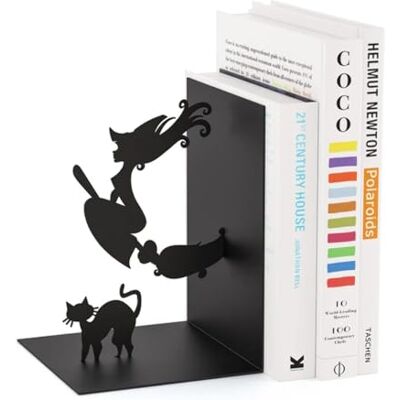 Balvi Serre-Livres Magic Couleur Noir en Forme de sorcière Métal 17 cm - Publicité Balvi Serre-Livres Magic Couleur Noir en Forme de sorcière Métal 17 cm - Publicité