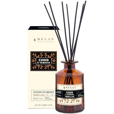 Helan Cuir et Tabac Désodorisant, Désodorisant avec bâtonnets pour diffuseurs d'encens et safran, Idées Cadeaux Désodorisant et Désodorisants 200 ml, Parfums fabriqués en Italie - Publicité Helan Cuir et Tabac Désodorisant, Désodorisant avec bâtonnets pour diffuseurs d'encens et safran, Idées Cadeaux Désodorisant et Désodorisants 200 ml, Parfums fabriqués en Italie - Publicité