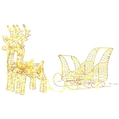 vidaXL Traîneau tiré par Un Renne Blanc Chaud 30 x 12 x 55 cm Pet, Salon, Éclairage Moderne, Alimentation USB, Thème Blanc Chaud, Décor pour Les fêtes, Ornement Noël, Traîneau Renne - Publicité vidaXL Traîneau tiré par Un Renne Blanc Chaud 30 x 12 x 55 cm Pet, Salon, Éclairage Moderne, Alimentation USB, Thème Blanc Chaud, Décor pour Les fêtes, Ornement Noël, Traîneau Renne - Publicité