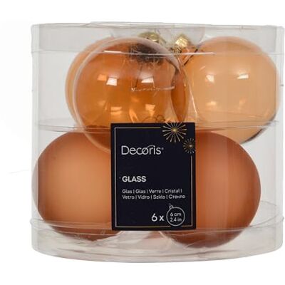 Kaemingk Brandy Lot de 6 boules de Noël en verre 6 cm Transparent mat et brillant Boules de Noël pour sapin de Noël et décoration de sapin de Noël - Publicité Kaemingk Brandy Lot de 6 boules de Noël en verre 6 cm Transparent mat et brillant Boules de Noël pour sapin de Noël et décoration de sapin de Noël - Publicité