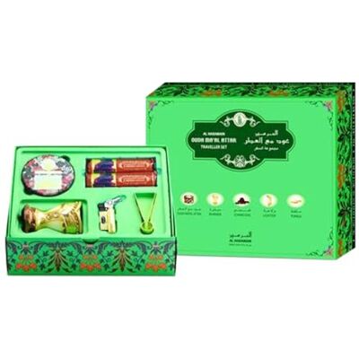 Al Haramain OUDH MA'AL ATTAR TRAVELLER SET encens bakhour à brûler - Publicité Al Haramain OUDH MA'AL ATTAR TRAVELLER SET encens bakhour à brûler - Publicité