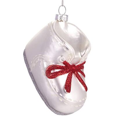 BRUBAKER Suspension pour Sapin de Noël Chaussure Bébé Boule en Verre Soufflé Peinte à la Main Drôle & Originale Décoration Arbre de Noël 9,3 cm - Publicité BRUBAKER Suspension pour Sapin de Noël Chaussure Bébé Boule en Verre Soufflé Peinte à la Main Drôle & Originale Décoration Arbre de Noël 9,3 cm - Publicité