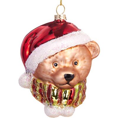 BRUBAKER Suspension pour Sapin de Noël Nounours/Ours avec Bonnet Boule en Verre Soufflé Peinte à la Main Drôle & Originale Décoration Arbre de Noël 9,4 cm - Publicité BRUBAKER Suspension pour Sapin de Noël Nounours/Ours avec Bonnet Boule en Verre Soufflé Peinte à la Main Drôle & Originale Décoration Arbre de Noël 9,4 cm - Publicité
