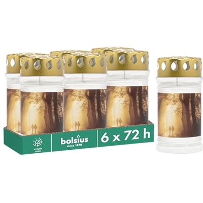 Bolsius Lot de 6 bougies funéraires Avec motif Bummel Longueur de combustion : 3 jours Bougie funéraire et mémorial Combustion propre Sans huile de palme, Blanc. Publicité Bolsius Lot de 6 bougies funéraires Avec motif Bummel Longueur de combustion : 3 jours Bougie funéraire et mémorial Combustion propre Sans huile de palme, Blanc. Publicité