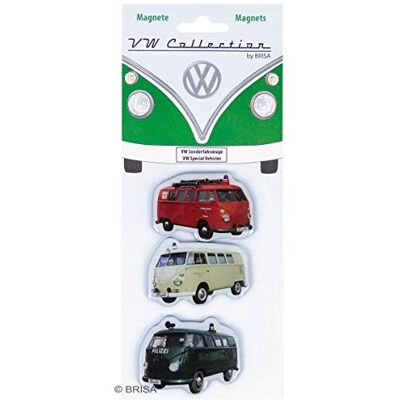 BRISA VW Collection Aimants pour réfrigérateur, Bureau et Tableau de liège Combi T1 de Volkswagen (Ensemble de 3 / Utilitaires/Colorés) - Publicité BRISA VW Collection Aimants pour réfrigérateur, Bureau et Tableau de liège Combi T1 de Volkswagen (Ensemble de 3 / Utilitaires/Colorés) - Publicité