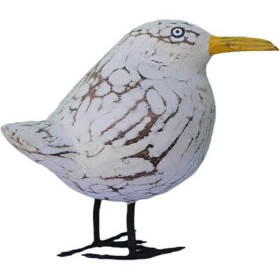 ART Mouette décorative sculptée à la main dans un style shabby chic – Sculpture maritime en bois de 15 cm de haut - Publicité ART Mouette décorative sculptée à la main dans un style shabby chic – Sculpture maritime en bois de 15 cm de haut - Publicité